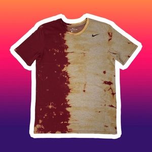 Tie Dye Bleach Dye Nike Training Top Size Medium